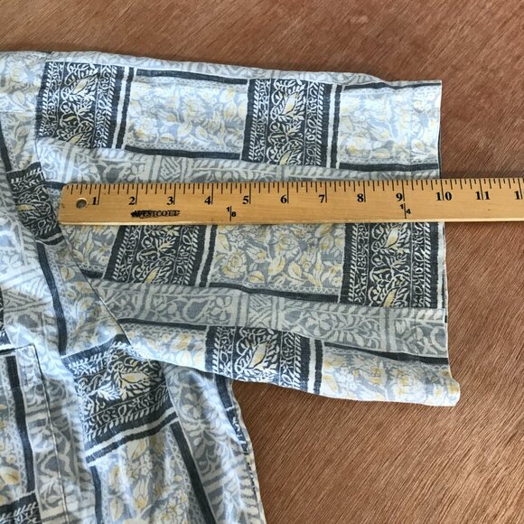 Tori Richard Hawaiian Shirt Men XXL Gray Floral Button Down Pocket Pullover - Picture 9 of 11